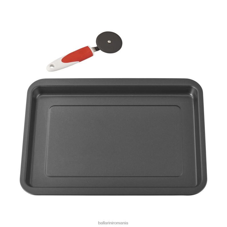 BALLARINI vase de gătit cookin\italy 3 buc set tavi pentru pizza negru mat P24NB9