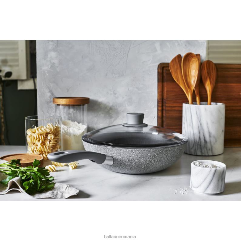 BALLARINI vase de gătit tigaie parma plus de 11 inchi din aluminiu antiaderentă cu capac P24NB21