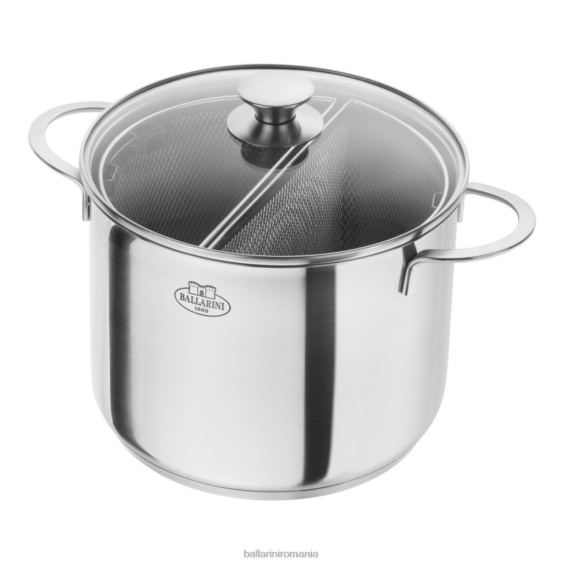BALLARINI vase de gătit ancona 8,5 qt sparanghel/ oală pentru paste, oțel inoxidabil 18/10 P24NB66